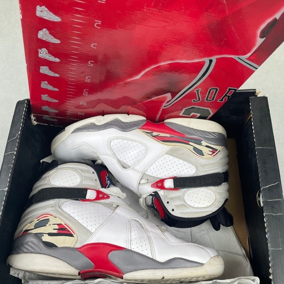 Nike Air‎ Jordan 8 Retro Bugs Bunny CDP Mens 10.5 White Red Sneakers 2008 RARE - Picture 2 of 9